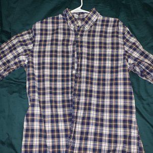 Sonoma blue checkered short sleeve button up